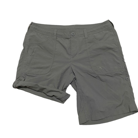 The North Face Horizon Shorts  Style CFT7 Roll Up Cuffs Brown  Women’s Size 8 - Picture 2 of 9